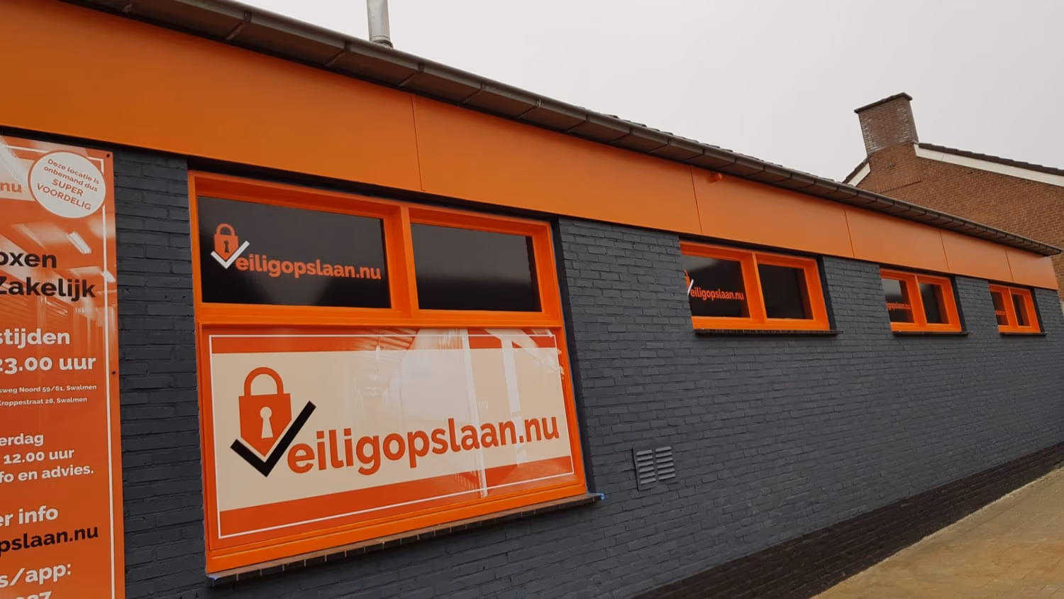 Buitenkant van een opslagbox voor archiefopslag